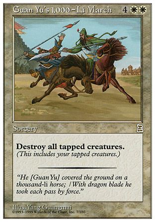 Guan Yu's 1,000-Li March (Portal Three Kingdoms) Trading Card