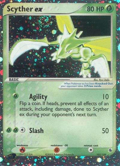 Scyther ex (102/109) - Ruby & Sapphire Pokémon Card