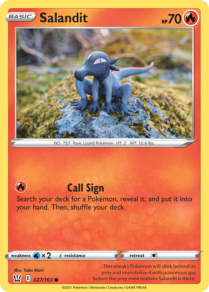 Salandit (27/163) - Battle Styles Pokémon Card