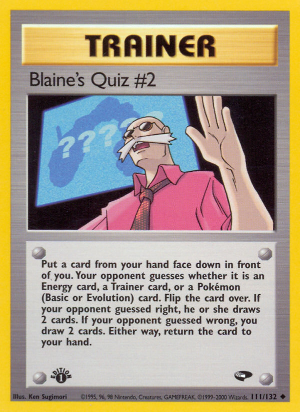 Blaine's Quiz #2 (111/132) - Gym Challenge (1st Edition) Pokémon Card