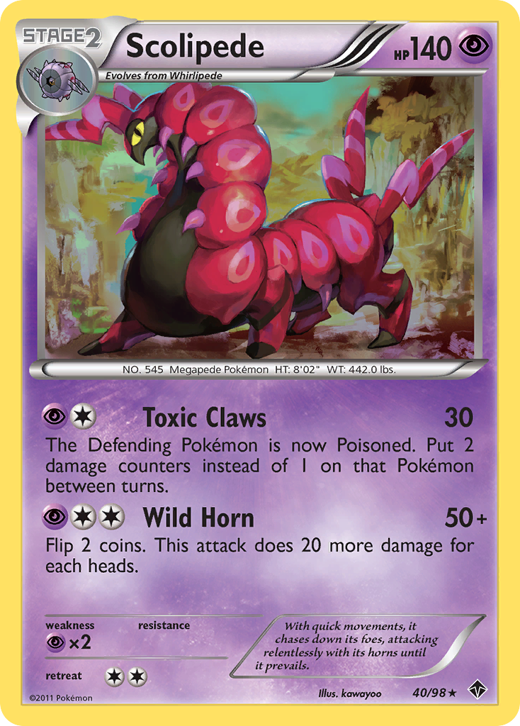 Scolipede (40/98) - Emerging Powers Pokémon Card