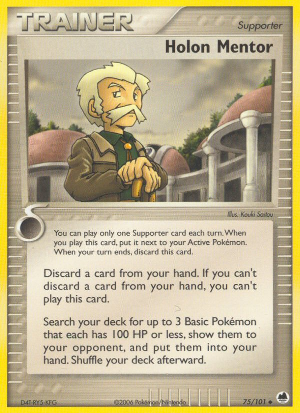 Holon Mentor (Trainer: Supporter) (75/101) - Dragon Frontiers Pokémon Card