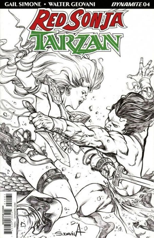 Red Sonja/Tarzan #4 (Cover F 20 Copy Davila B&w Inc)