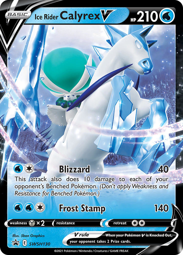 Ice Rider Calyrex V (SWSH130) - SWSH Black Star Promos Pokémon Card