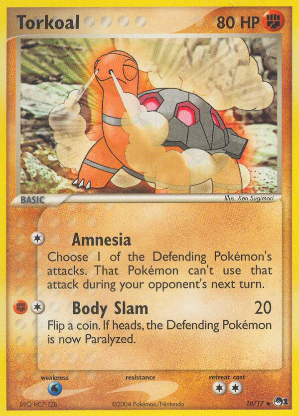 Torkoal (10/17) - POP Series 1 Pokémon Card