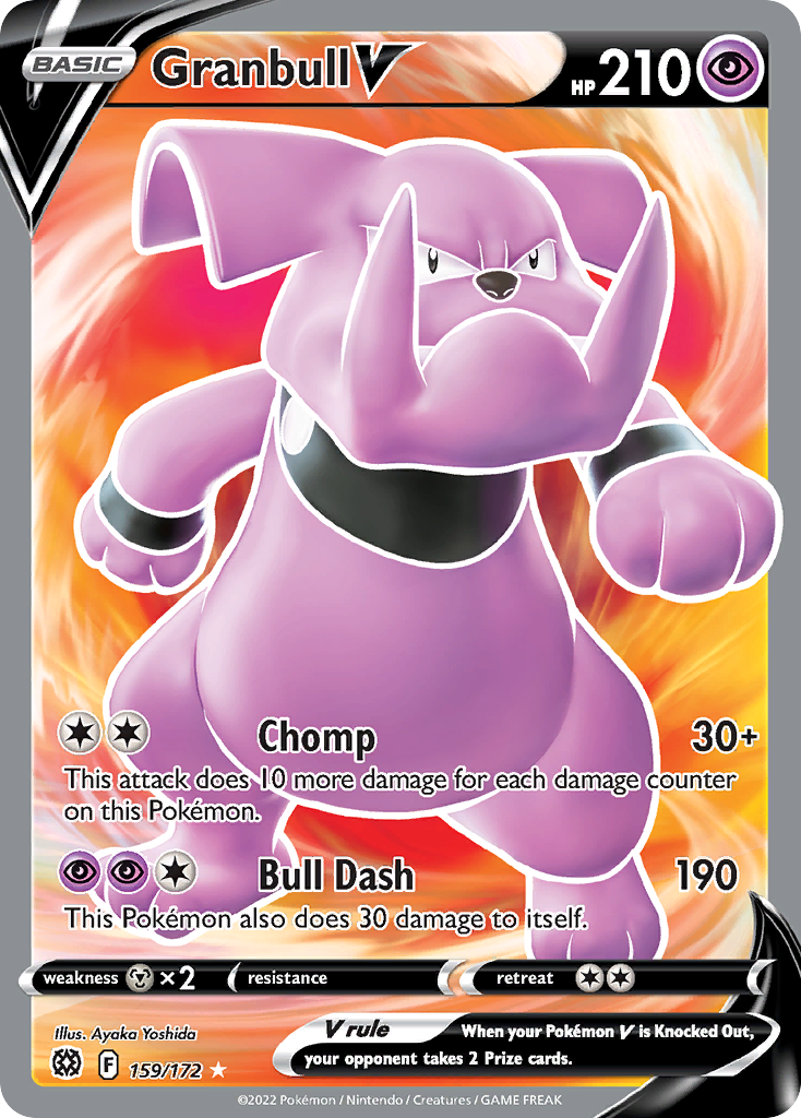 Granbull V (159/172) - Brilliant Stars Pokémon Card