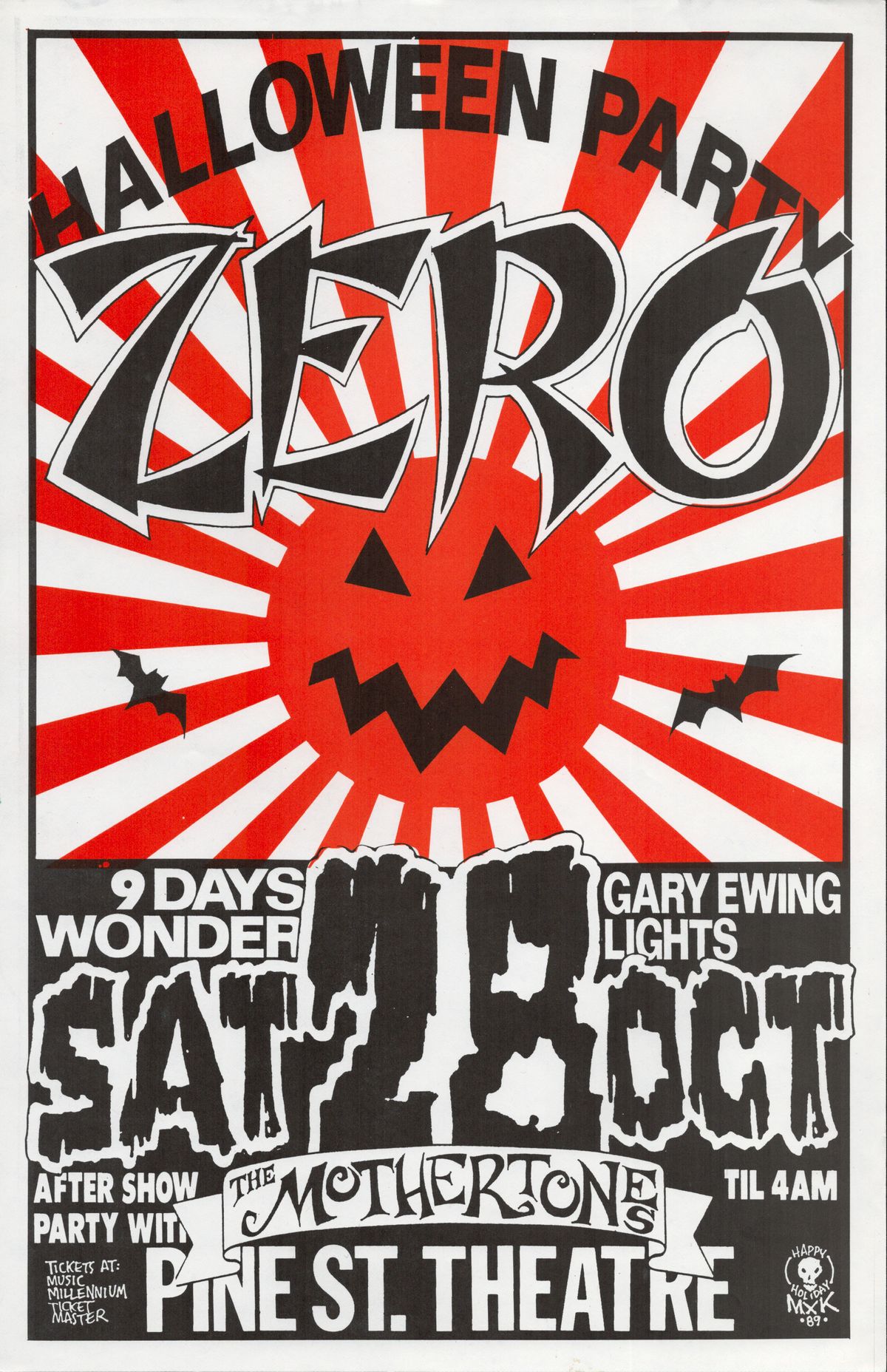 Halloween Party Zero 9 Days Wonder 19 Pine Street Theatre Oct 28