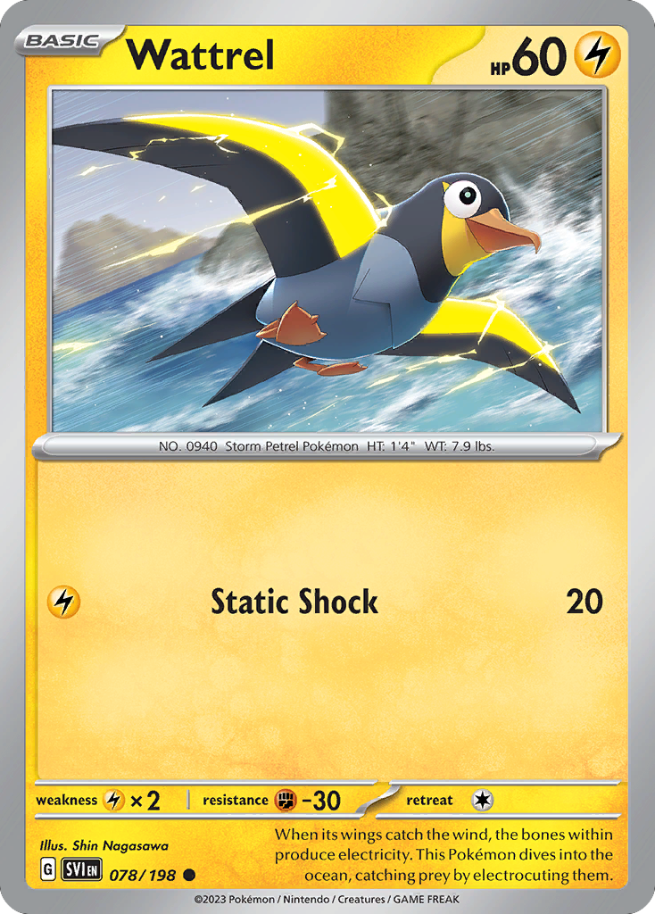 Wattrel (78/198) - Scarlet & Violet Pokémon Card