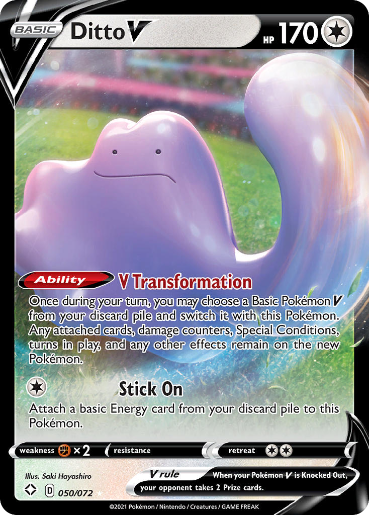 Ditto V (50/72) - Shining Fates Pokémon Card