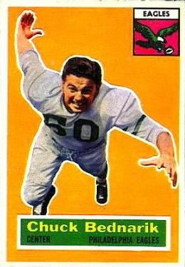 Chuck Bednarik 1956 Topps #28 Sports Card