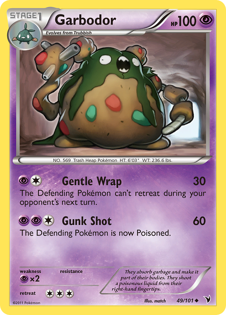 Garbodor (49/101) - Noble Victories Pokémon Card