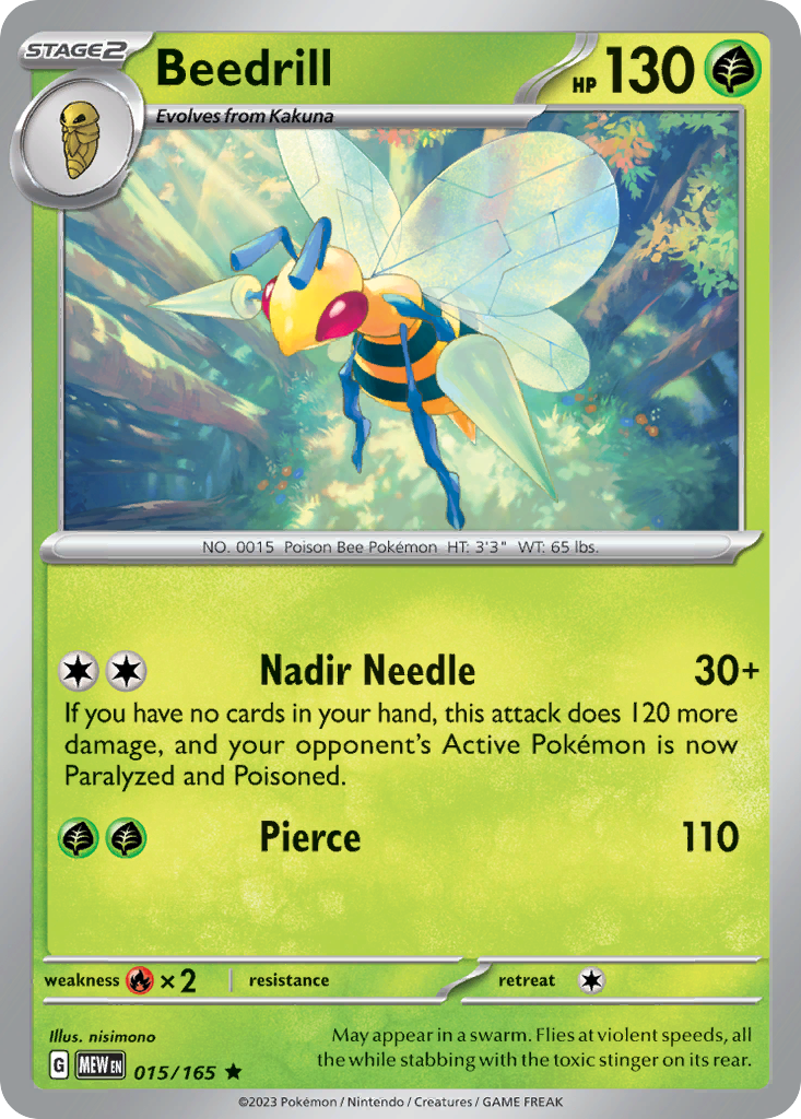 Beedrill (15/165) - 151 Pokémon Card