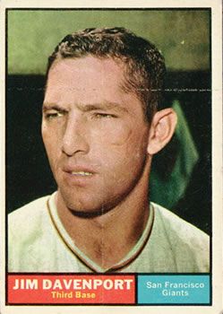 Jim Davenport 1961 Topps #55 Sports Card
