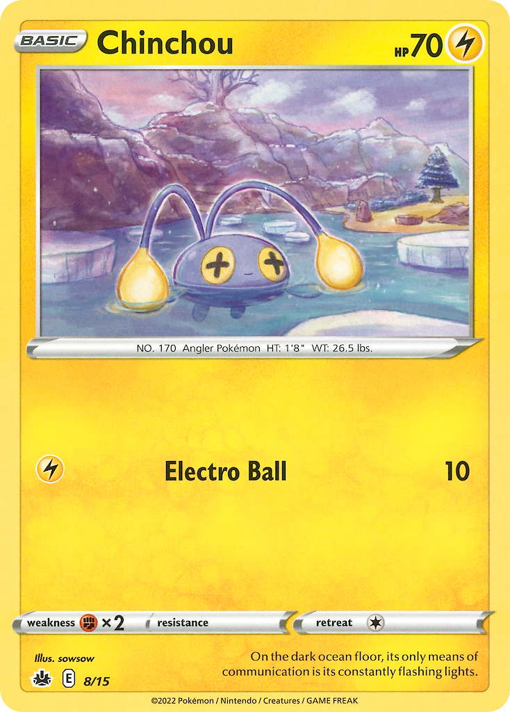 Chinchou (8/15) - McDonald's Collection 2022 Pokémon Card