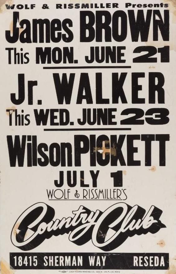 James Brown & Jr Walker Rissmiller's 1982 Concert Poster
