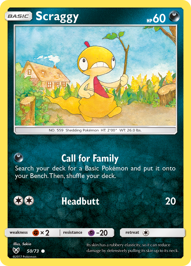 Scraggy (50/73) - Shining Legends Pokémon Card