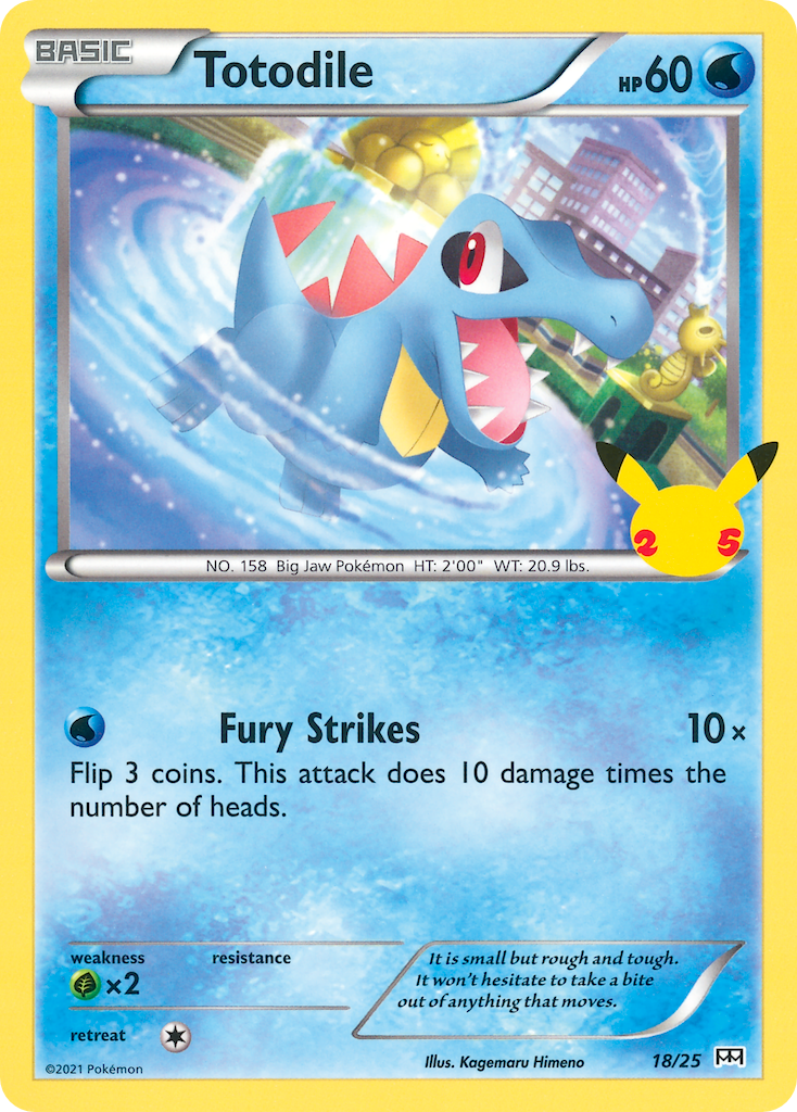 Totodile (18/25) - McDonald's Collection 2021 Pokémon Card