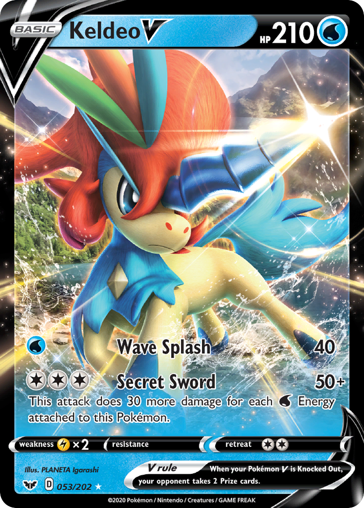 Keldeo V (53/202) - Sword & Shield Pokémon Card