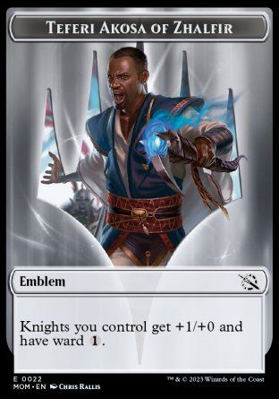 Emblem Teferi Akosa Of Zhalfir (March of the Machine) Trading Card