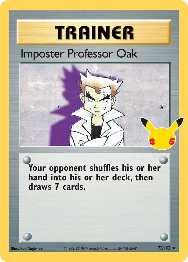 Imposter Professor Oak (73/25) - Celebrations: Classic Collection Pokémon Card