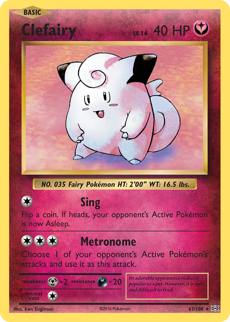 Clefairy (63/108) - Evolutions Pokémon Card