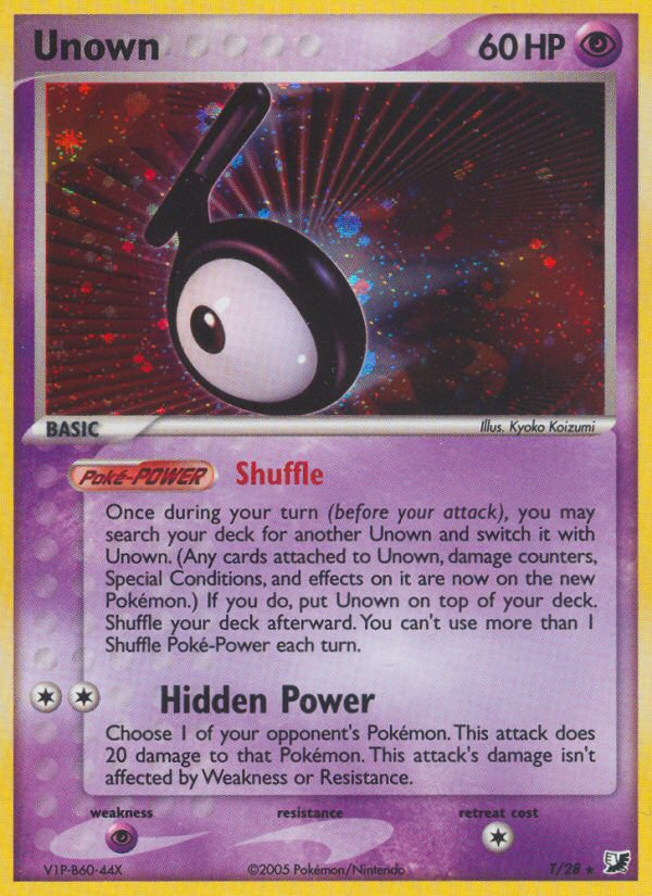 Unown (T) - Unseen Forces Pokémon Card