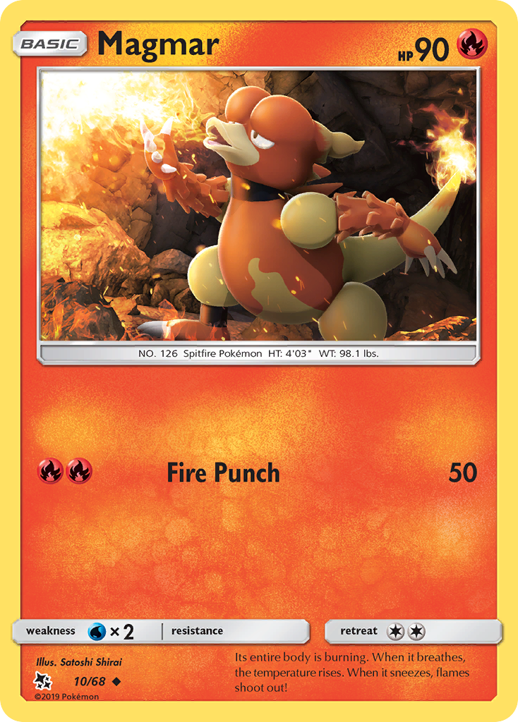 Magmar (10/68) - Hidden Fates Pokémon Card