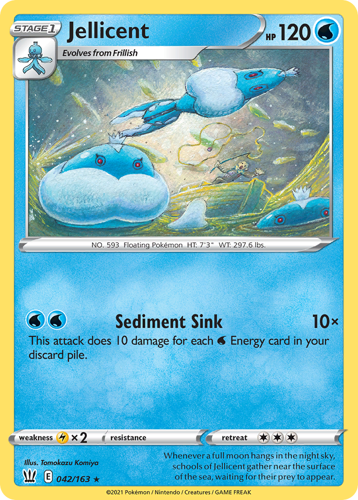 Jellicent (42/163) - Battle Styles Pokémon Card