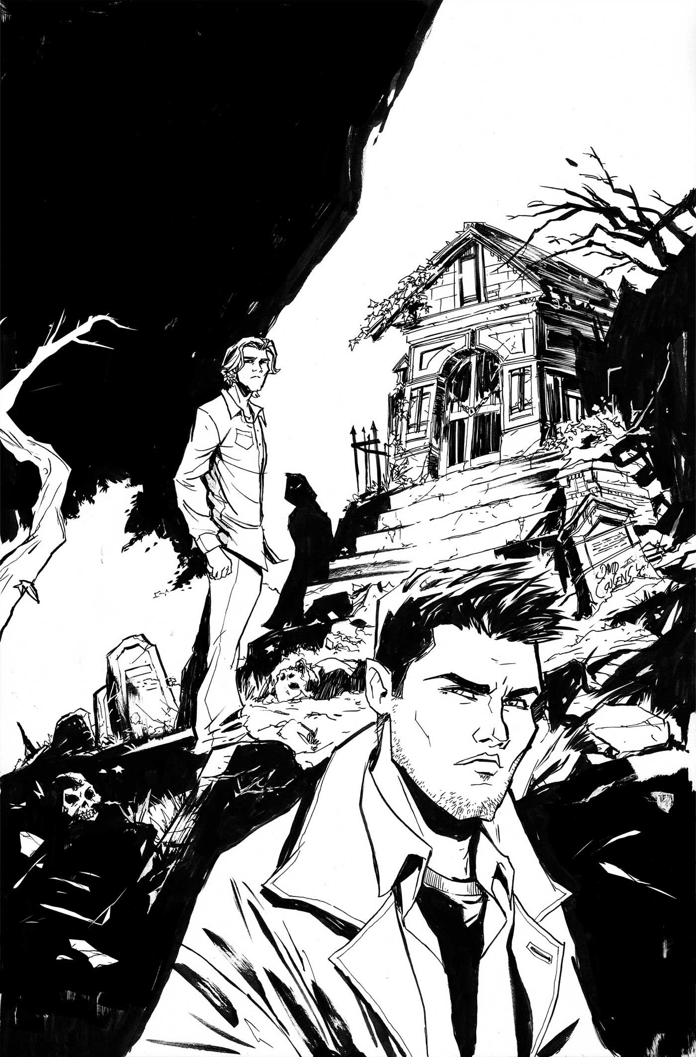 Supernatural #10 (Cvr L Inc 1:5 David Cousens Line Art Virgin Variant) Comic