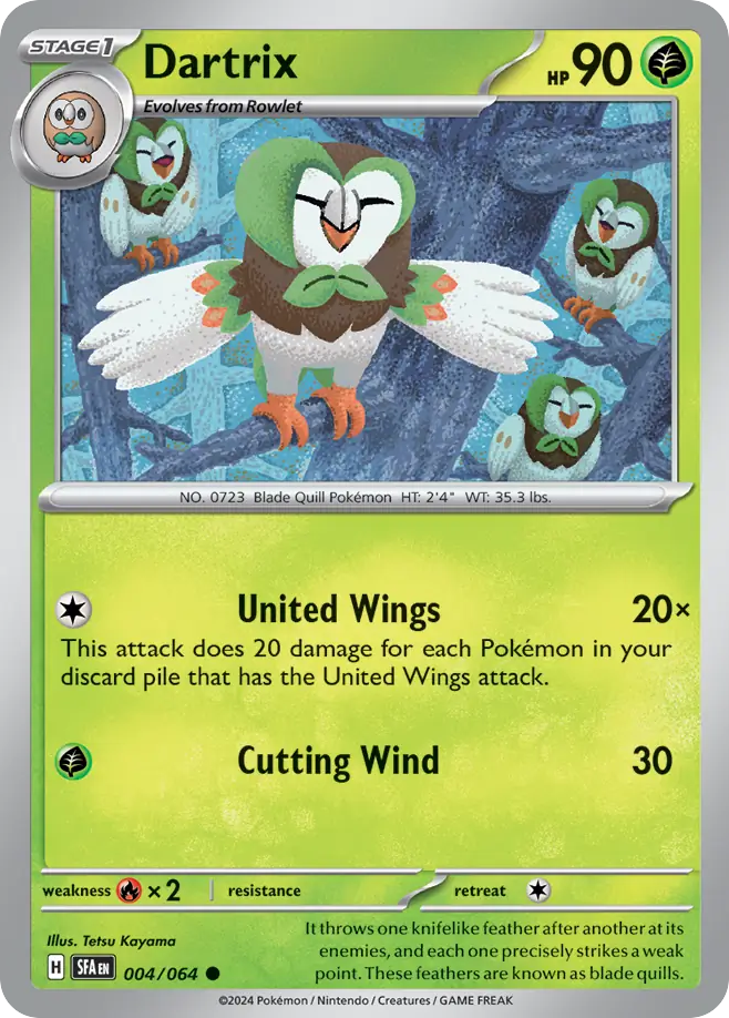 Dartrix (4/64) - Shrouded Fable Pokémon Card