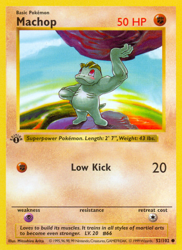 Machop (52/102) - Base (1st Edition) Pokémon Card