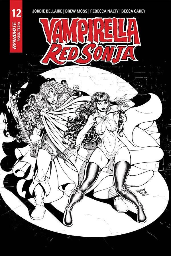 Vampirella/Red Sonja #12 (15 Copy Robson B&w Homage In)
