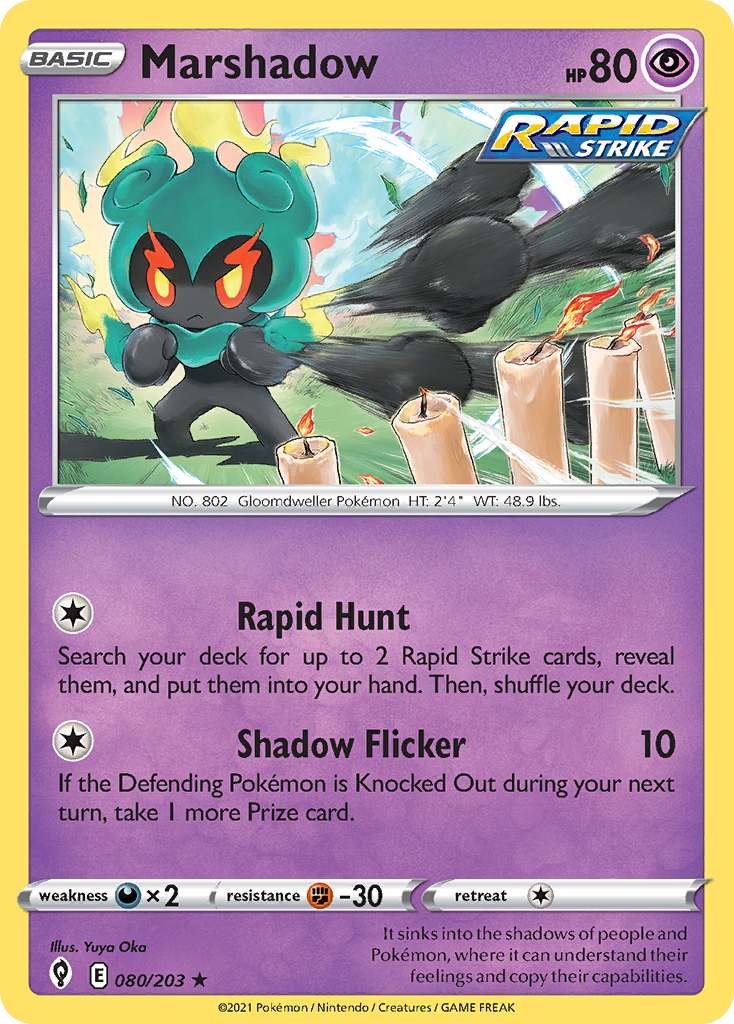 Marshadow (80/203) - Evolving Skies Pokémon Card