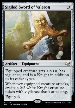 Sigiled Sword of Valeron (March of the Machine Commander Decks) Trading Card