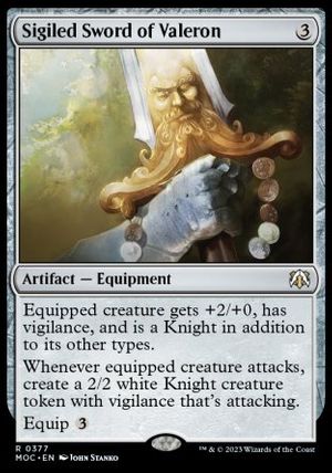 Sigiled Sword of Valeron (March of the Machine Commander Decks)