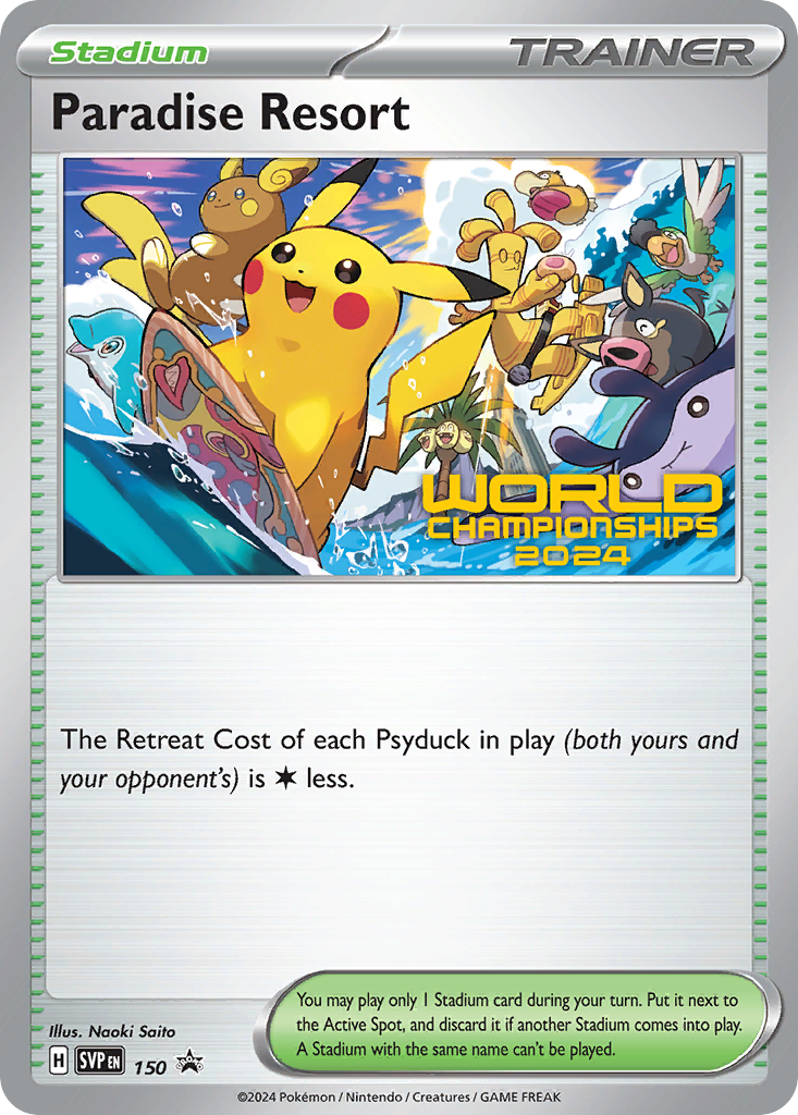 Paradise Resort (Trainer: Stadium) (150/150) - Scarlet & Violet Black Star Promos Pokémon Card