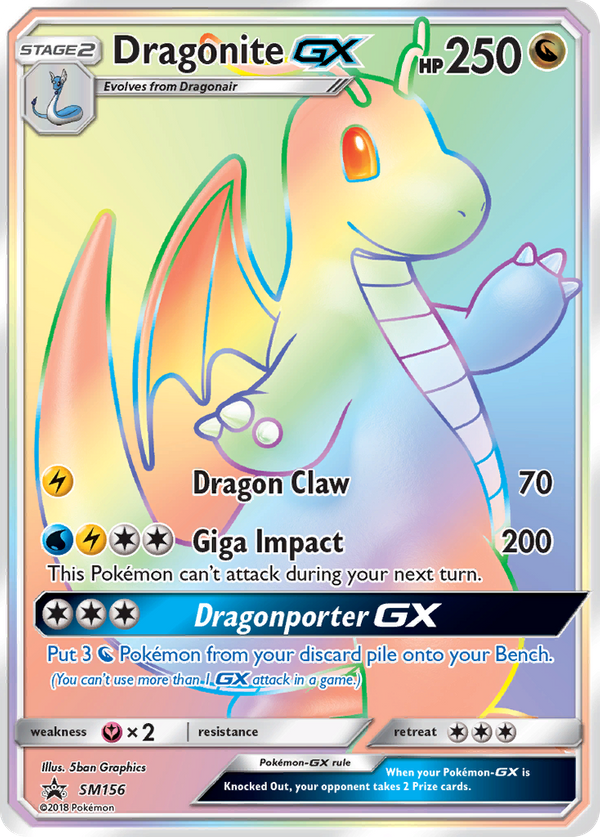 Dragonite GX (SM156) - SM Black Star Promos