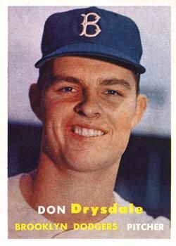 Don Drysdale 1957 Topps #18 Sports Card