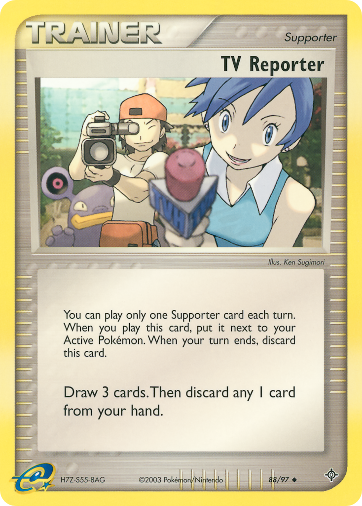 TV Reporter (Trainer: Supporter) (88/97) - Dragon Pokémon Card