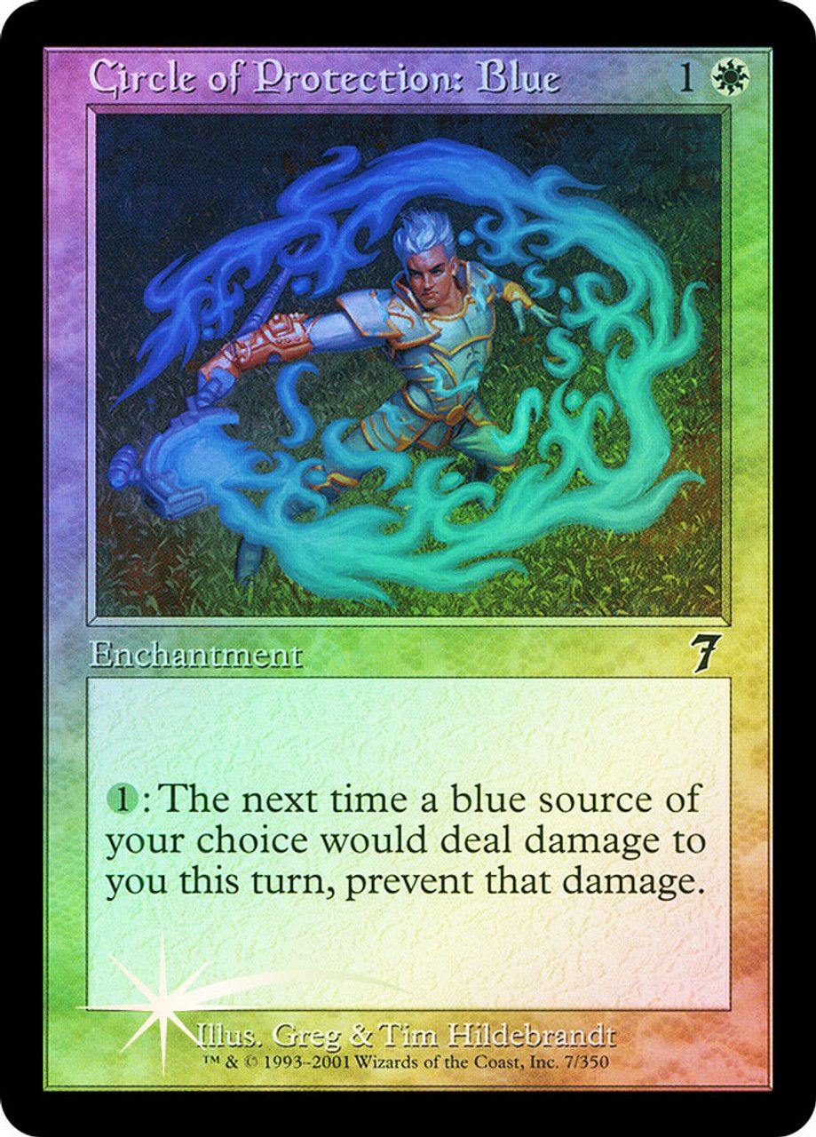 Circle of Protection: Blue (7th Edition - Foil) Trading Card