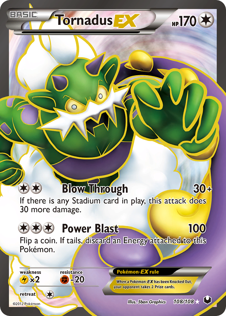 Tornadus EX (108/108) - Dark Explorers Pokémon Card