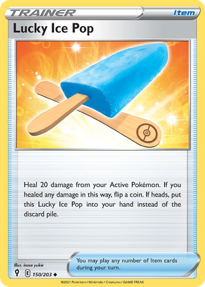 Lucky Ice Pop (Trainer: Item) (150/203) - Evolving Skies (Reverse Holo)