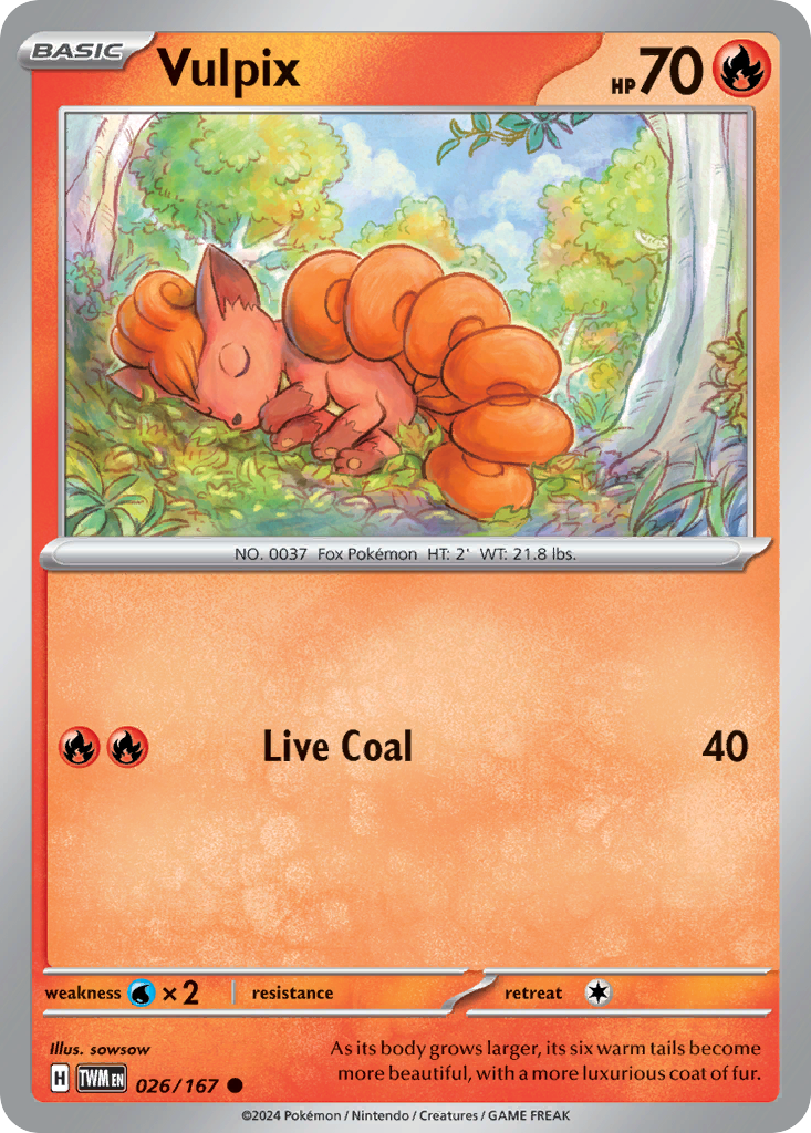 Vulpix (26/167) - Twilight Masquerade Pokémon Card