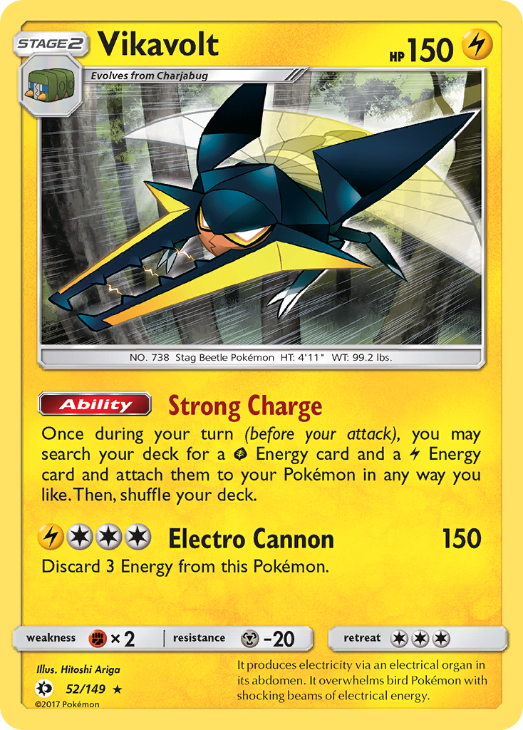 Vikavolt (52/149) - Sun & Moon Pokémon Card