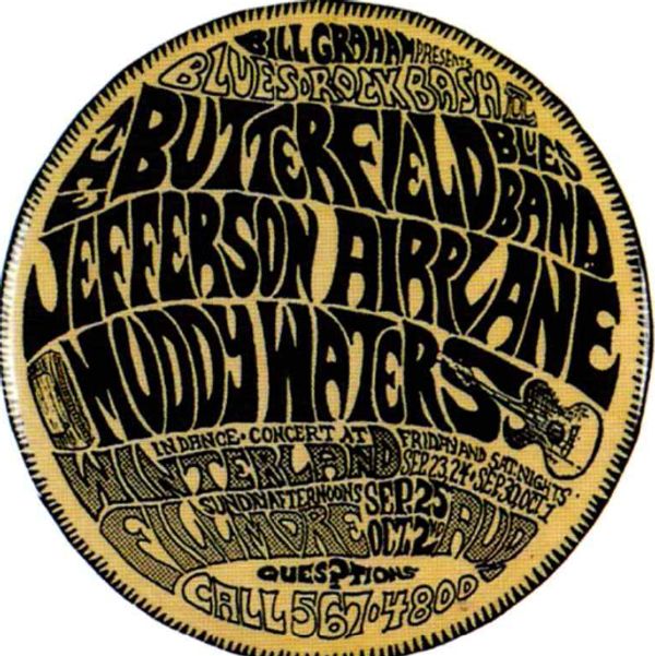 AOR-2.53 Butterfield Blues Band Winterland & Fillmore Button 1966