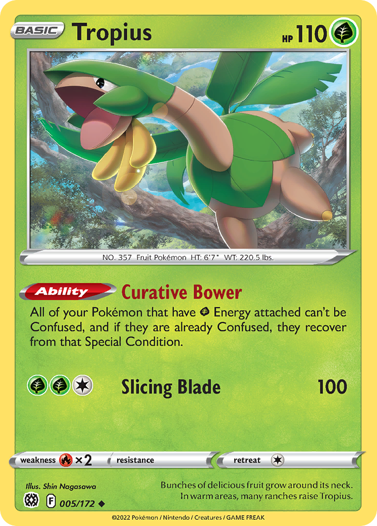 Tropius (5/172) - Brilliant Stars Pokémon Card