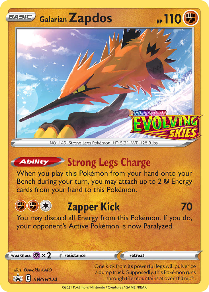 Galarian Zapdos (SWSH124) - SWSH Black Star Promos Pokémon Card