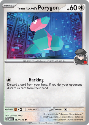 Team Rocket's Porygon (153/182) - Destined Rivals (Reverse Holo)