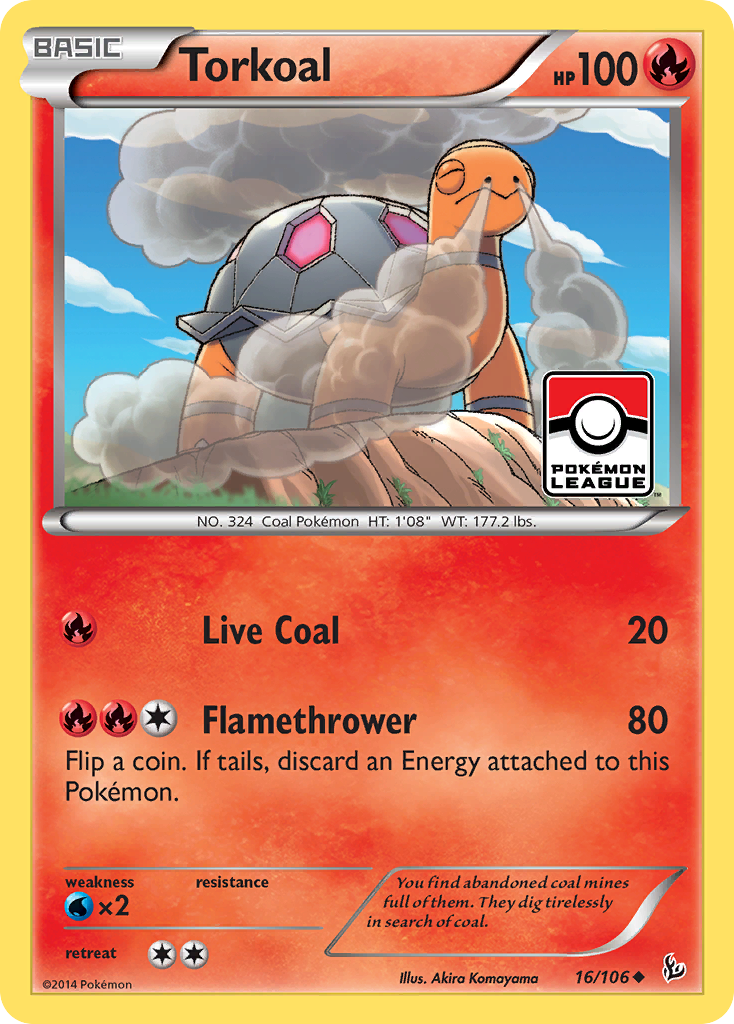 Torkoal (16/106) - Flashfire Pokémon Card