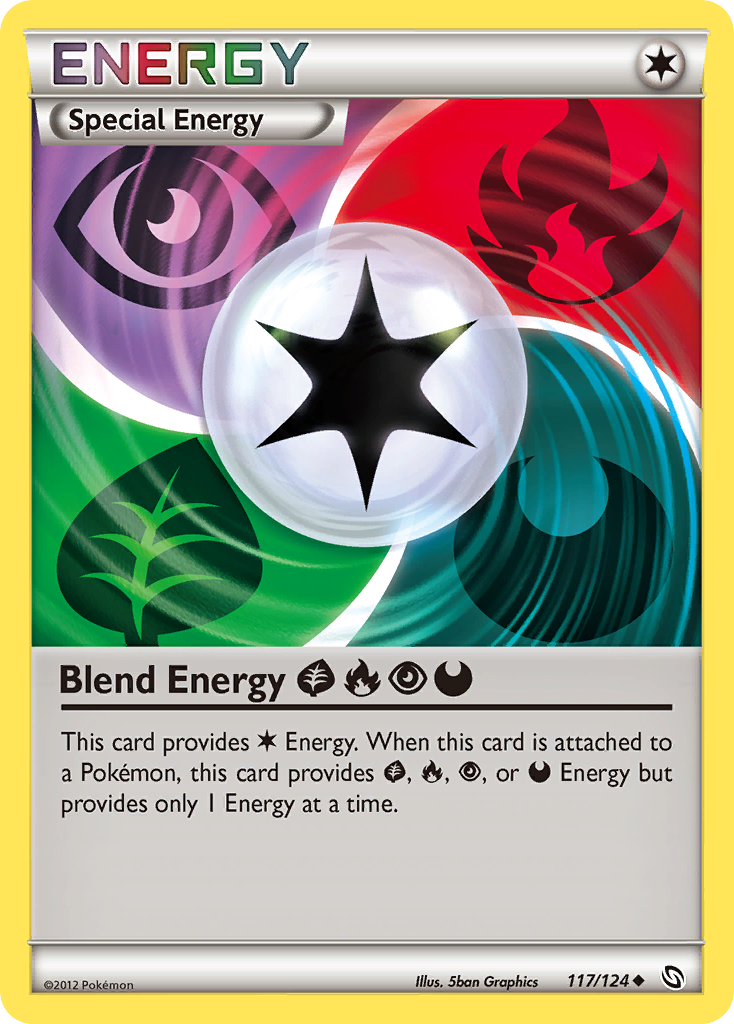 Blend Energy GrassFirePsychicDarkness (117/124) - Dragons Exalted Pokémon Card